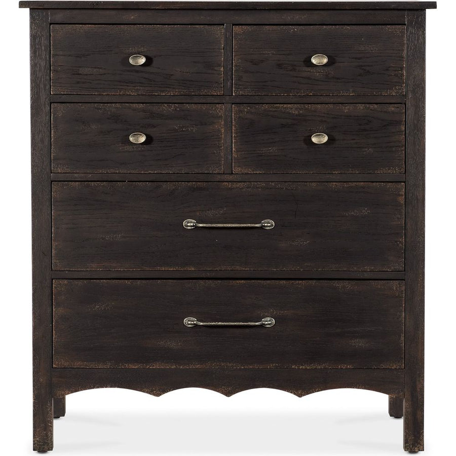 Dressers & Chests Americana Six-Drawer Metal Knob Chest - Blacks