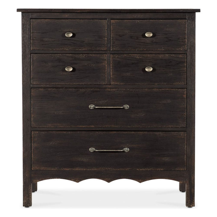 Dressers & Chests Heritage Six-Drawer Metal Knob Chest - Blacks