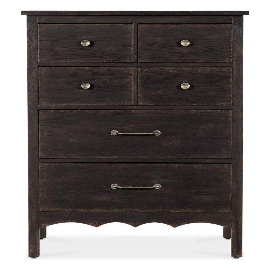 Dressers & Chests Heritage Six-Drawer Metal Knob Chest - Blacks