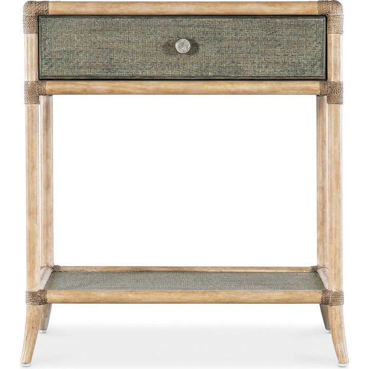 Nightstands Retreat Pole Rattan Bedside Table - Greens