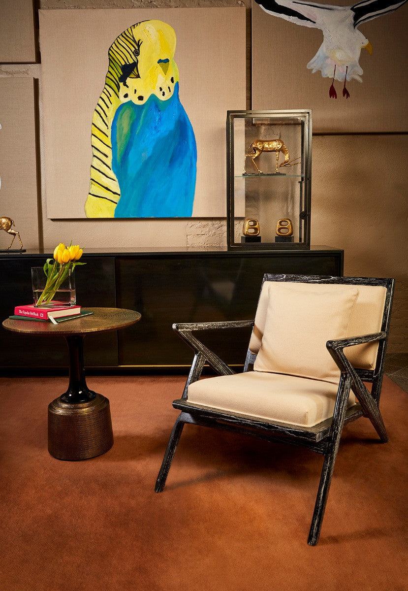 Klein Side Table, Antique Brass