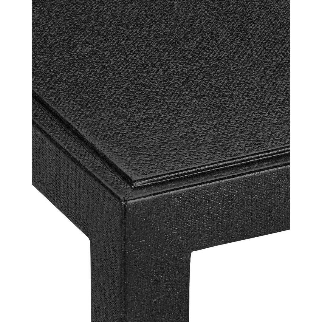 Verona Black Linen End Table