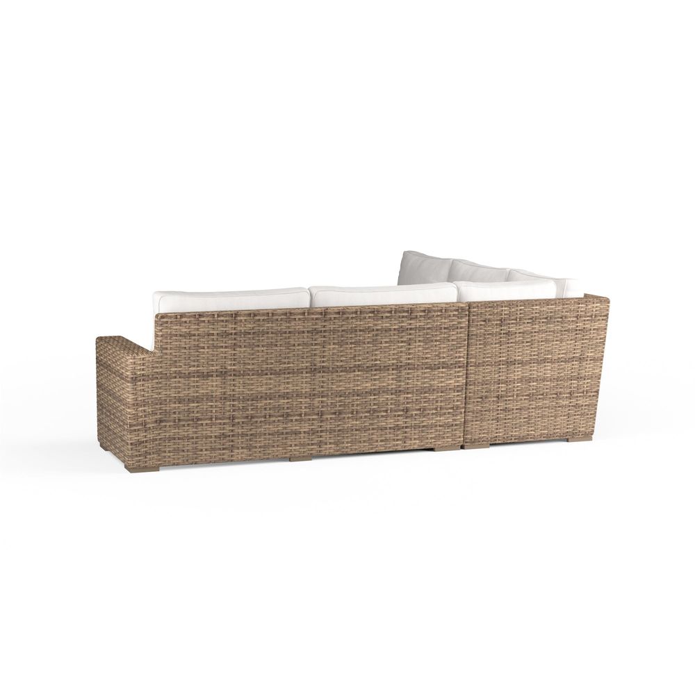Outdoor Sofas and Sectionals Havana Sectional in Canvas Flax w/ Self Welt