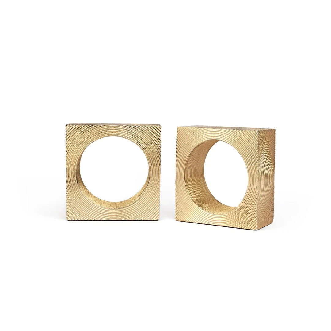 Karl Bookends (Pair), Brass