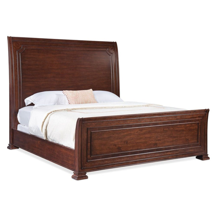 Beds Theodore Cal King Sleigh Bed - Dark Wood