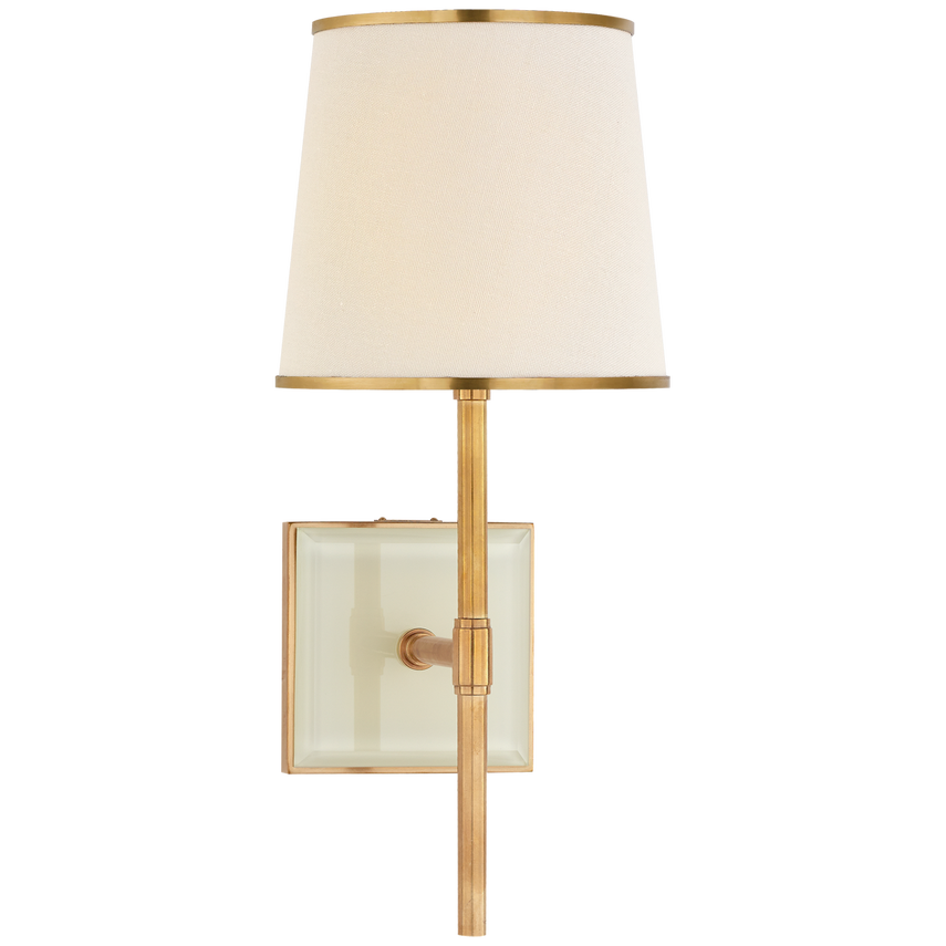 Brandford Medium Sconce-Visual Comfort-VISUAL-KS 2120SB/CRE-L/SB-Wall LightingSoft Brass / Cream / Cream Linen Shade with Soft Brass Trim-3-France and Son