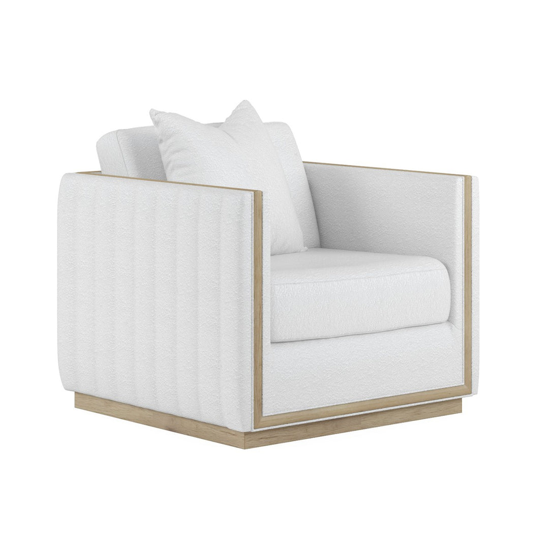 Cassat Channeled Lounge Chair - White