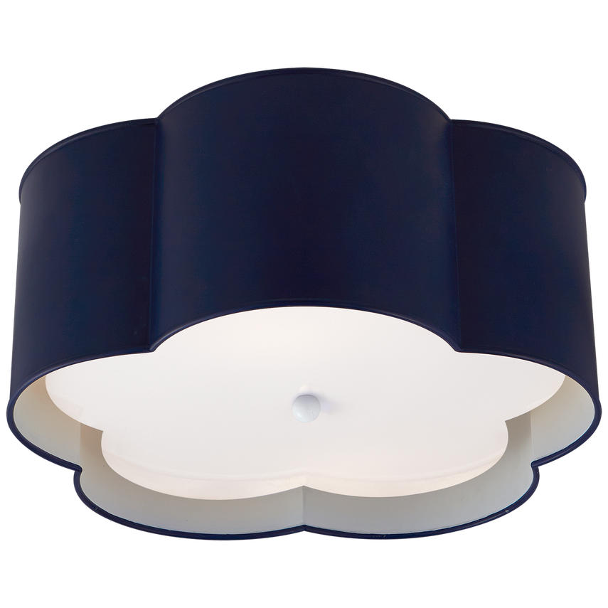 Bry Medium Flush Mount-Visual Comfort-VISUAL-KS 4117NVY/WHT-FA-Flush MountsFrench Navy and White-3-France and Son