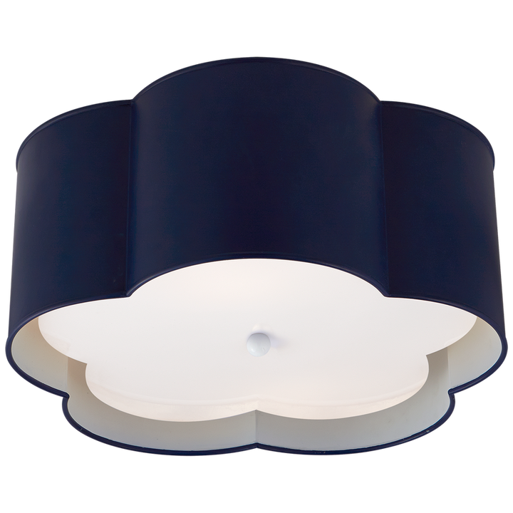 Bry Medium Flush Mount-Visual Comfort-VISUAL-KS 4117NVY/WHT-FA-Flush MountsFrench Navy and White-3-France and Son