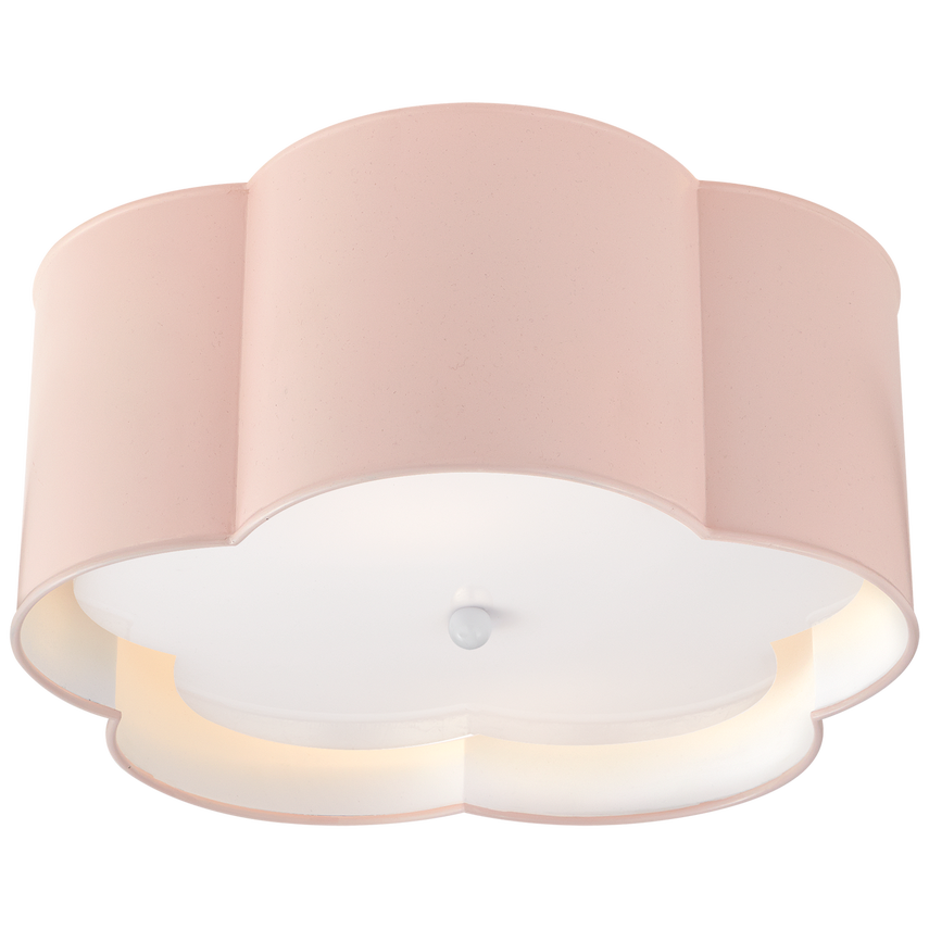 Bry Medium Flush Mount-Visual Comfort-VISUAL-KS 4117PNK/WHT-FA-Flush MountsPink and White-4-France and Son