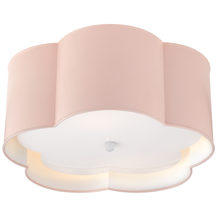 Bry Medium Flush Mount-Visual Comfort-VISUAL-KS 4117PNK/WHT-FA-Flush MountsPink and White-4-France and Son