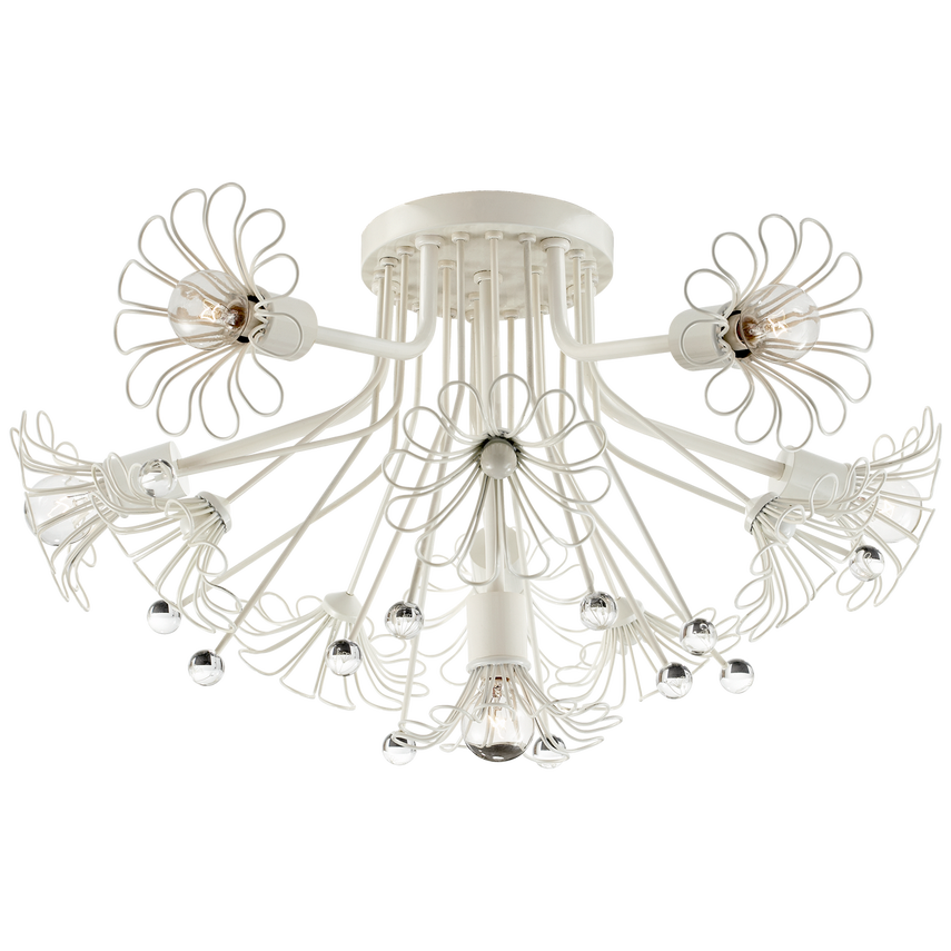 Keany Bouquet Flush Mount-Visual Comfort-VISUAL-KS 4311LC-Flush MountsLight Cream-3-France and Son