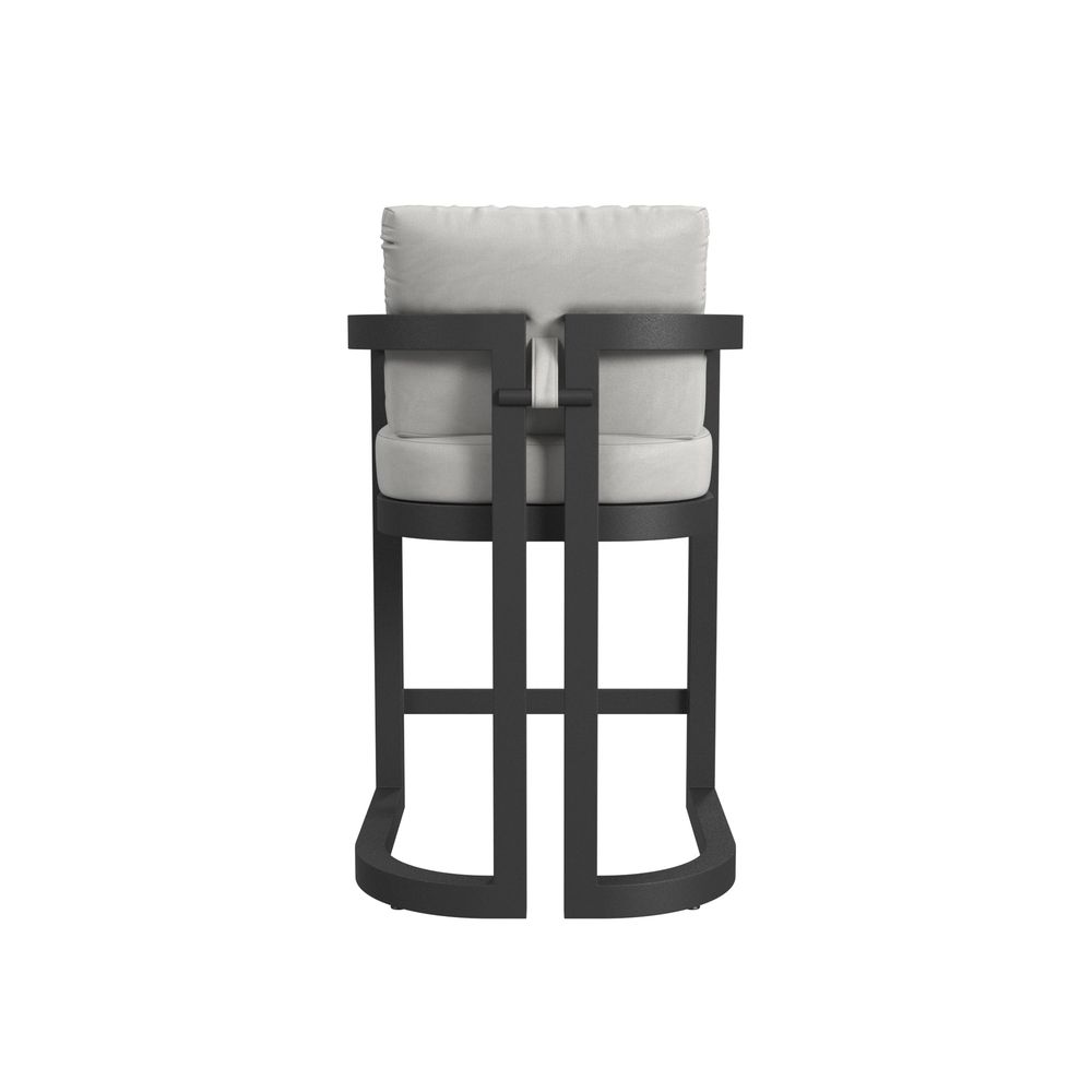 Outdoor Bar Stools Malibu Barstool in Cast Silver
