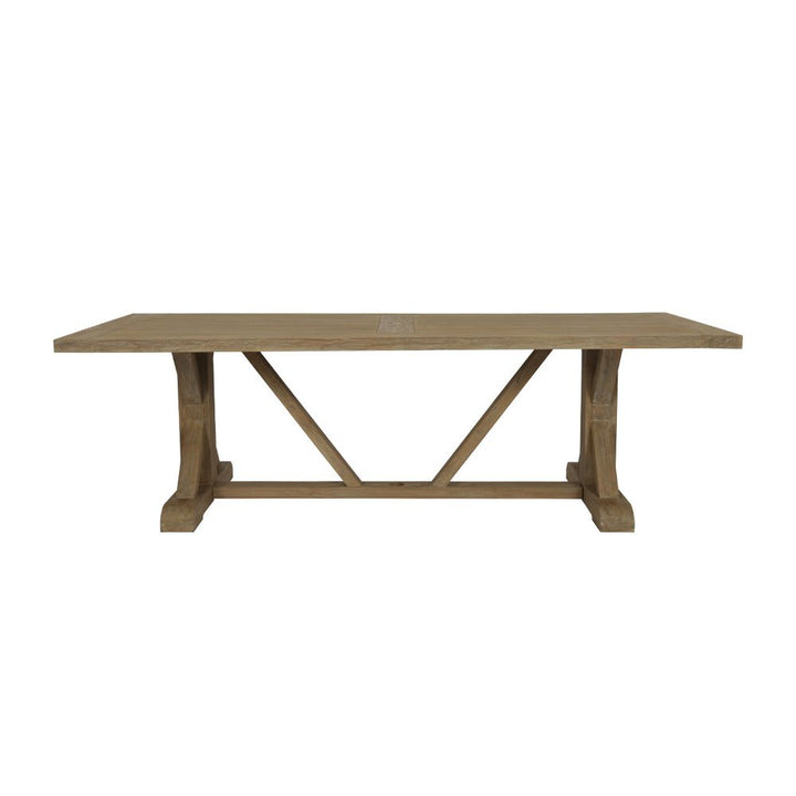 Outdoor Dining Tables Coastal Teak 94" Trestle Dining Table