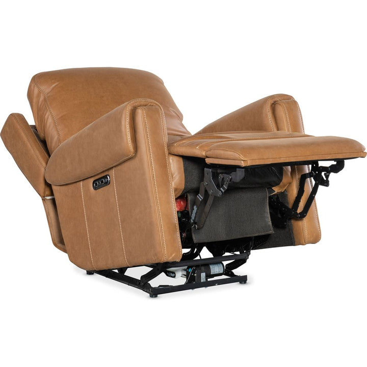 Lounge Chairs: Recliners Somers Power Recliner with Power Headrest - Brown