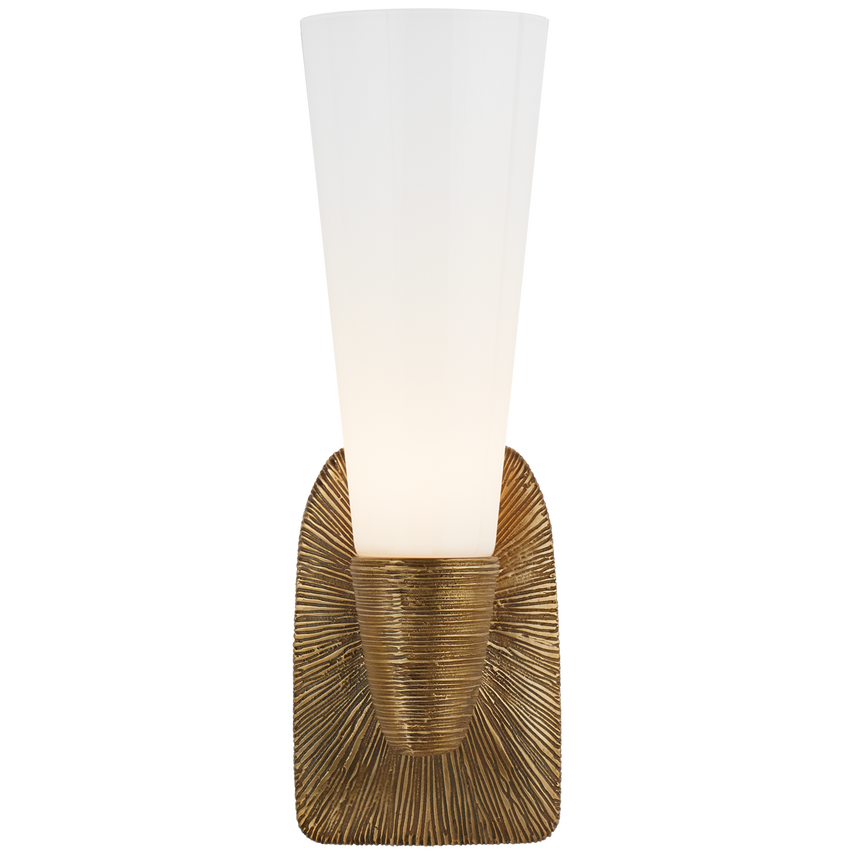 Undine Small Single Bath Sconce-Visual Comfort-VISUAL-KW 2043G-WG-Bathroom LightingGild-2-France and Son