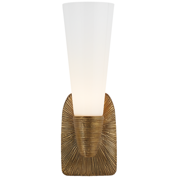 Undine Small Single Bath Sconce-Visual Comfort-VISUAL-KW 2043G-WG-Bathroom LightingGild-2-France and Son