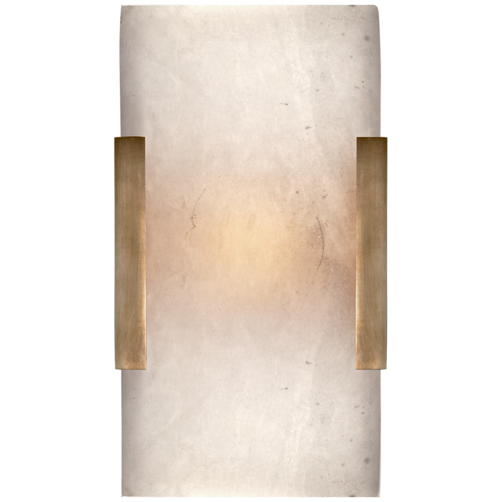 Cava Wide Clip Bath Sconce-Visual Comfort-VISUAL-KW 2115AB-ALB-Wall LightingAntique-Burnished Brass-1-France and Son