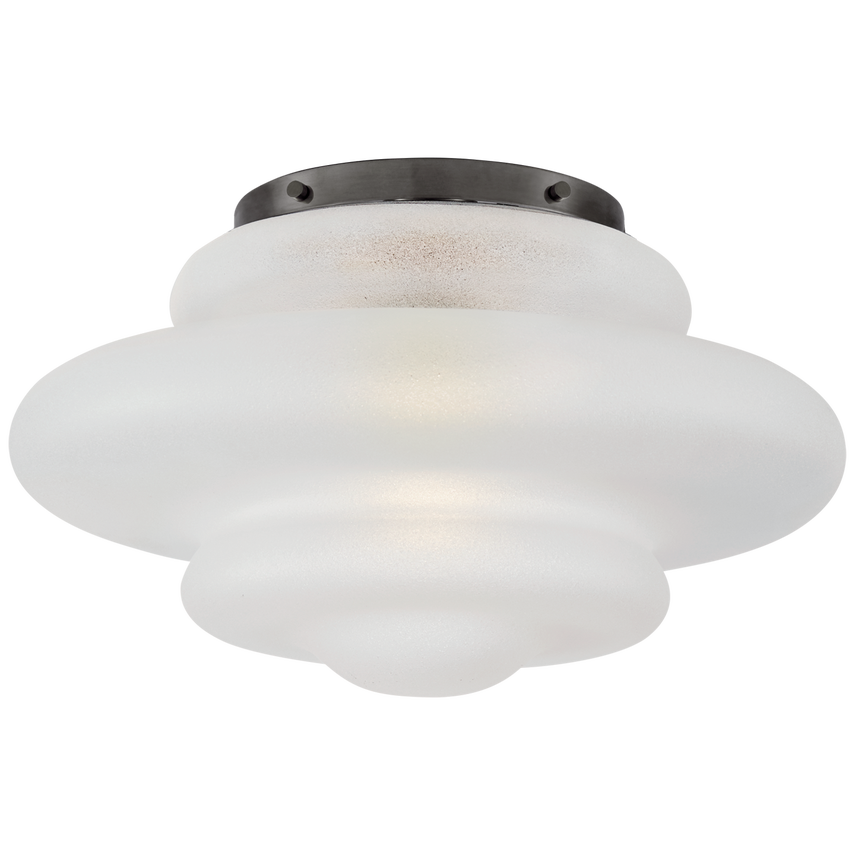 Tablo Medium Flush Mount-Visual Comfort-VISUAL-KW 4271BZ-VG-Flush MountsBronze/Volcanic Glass-4-France and Son