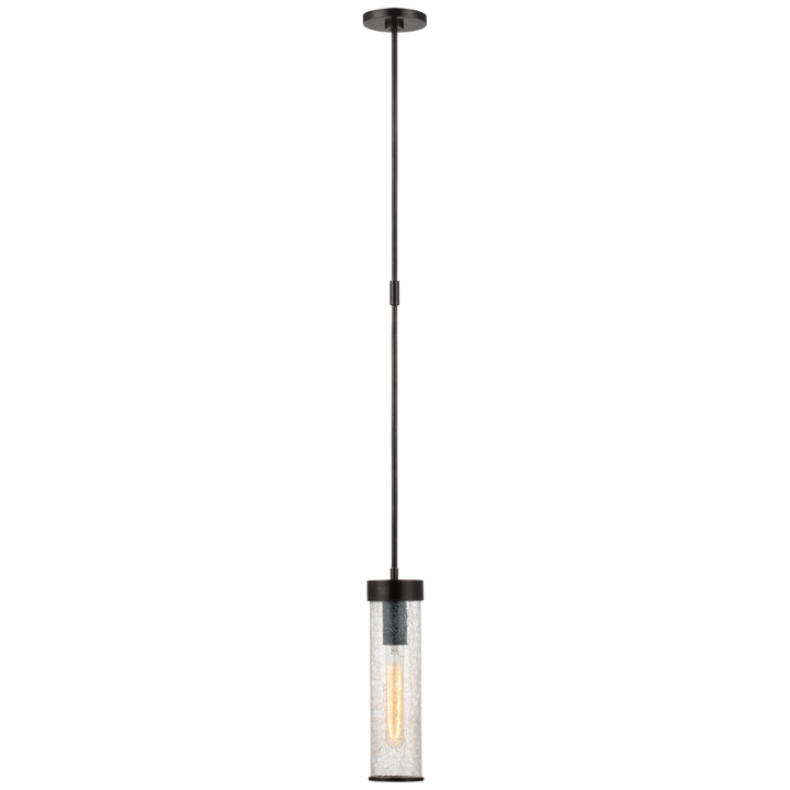 Lisa Short Pendant-Visual Comfort-VISUAL-KW 5116BZ-CRG-PendantsBronze-Crackle Glass-4-France and Son