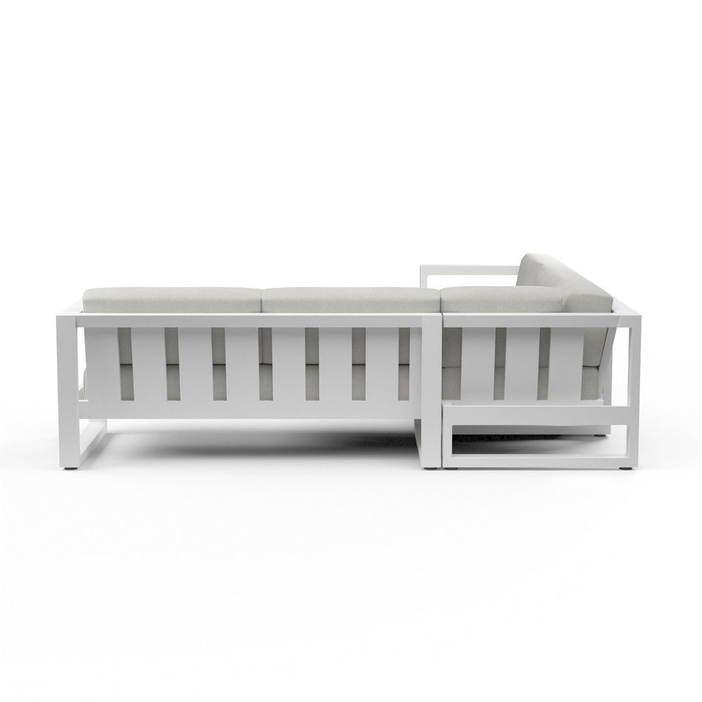 Outdoor Sofas and Sectionals Newport Sectional in Cast Silver, No Welt