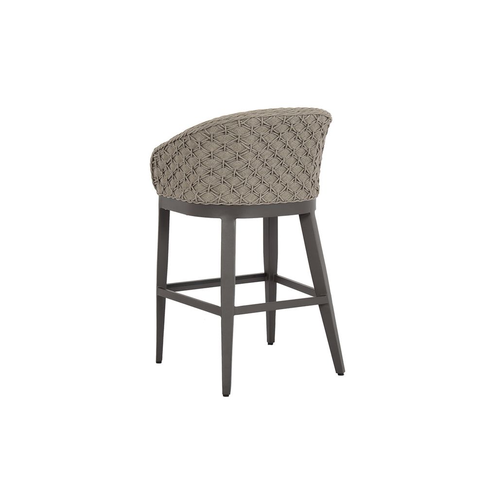 Outdoor Bar Stools Marbella Barstool in Echo Ash w/ Self Welt