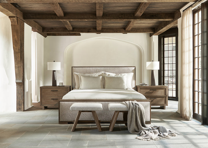 Casa Paros Nightstand with Woven Drawer Front