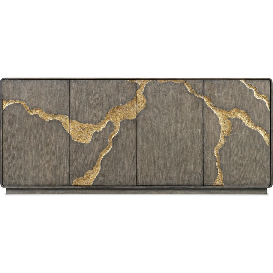 Sideboards & Credenzas Vibrance Fissured Entertainment Credenza - Dark Wood