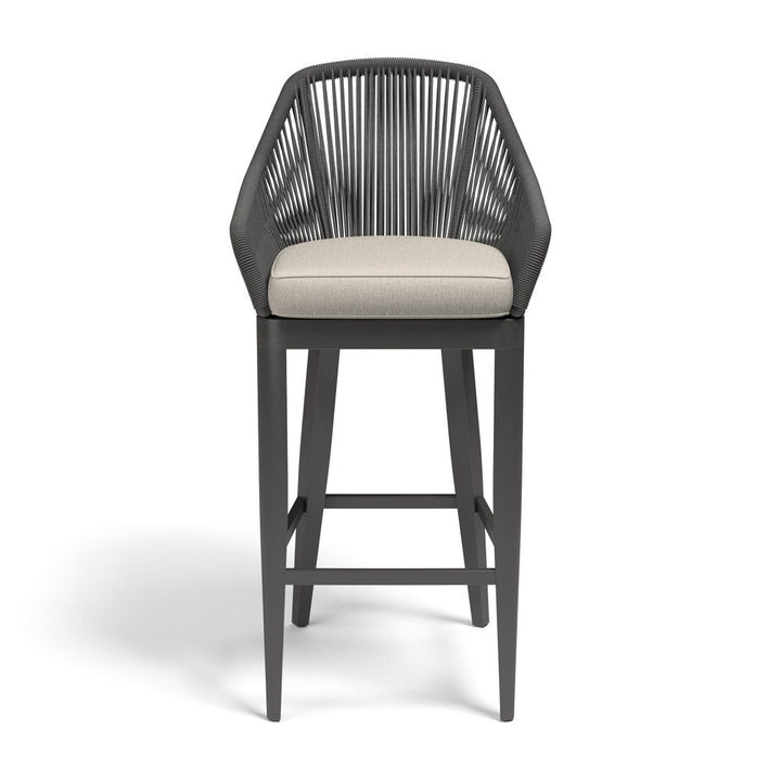 Outdoor Bar Stools Milano Barstool in Echo Ash w/ Self Welt
