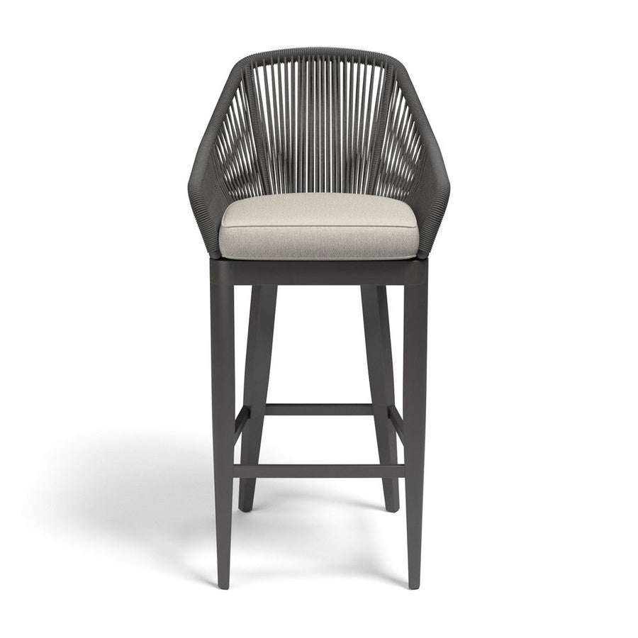 Outdoor Bar Stools Milano Barstool in Echo Ash w/ Self Welt