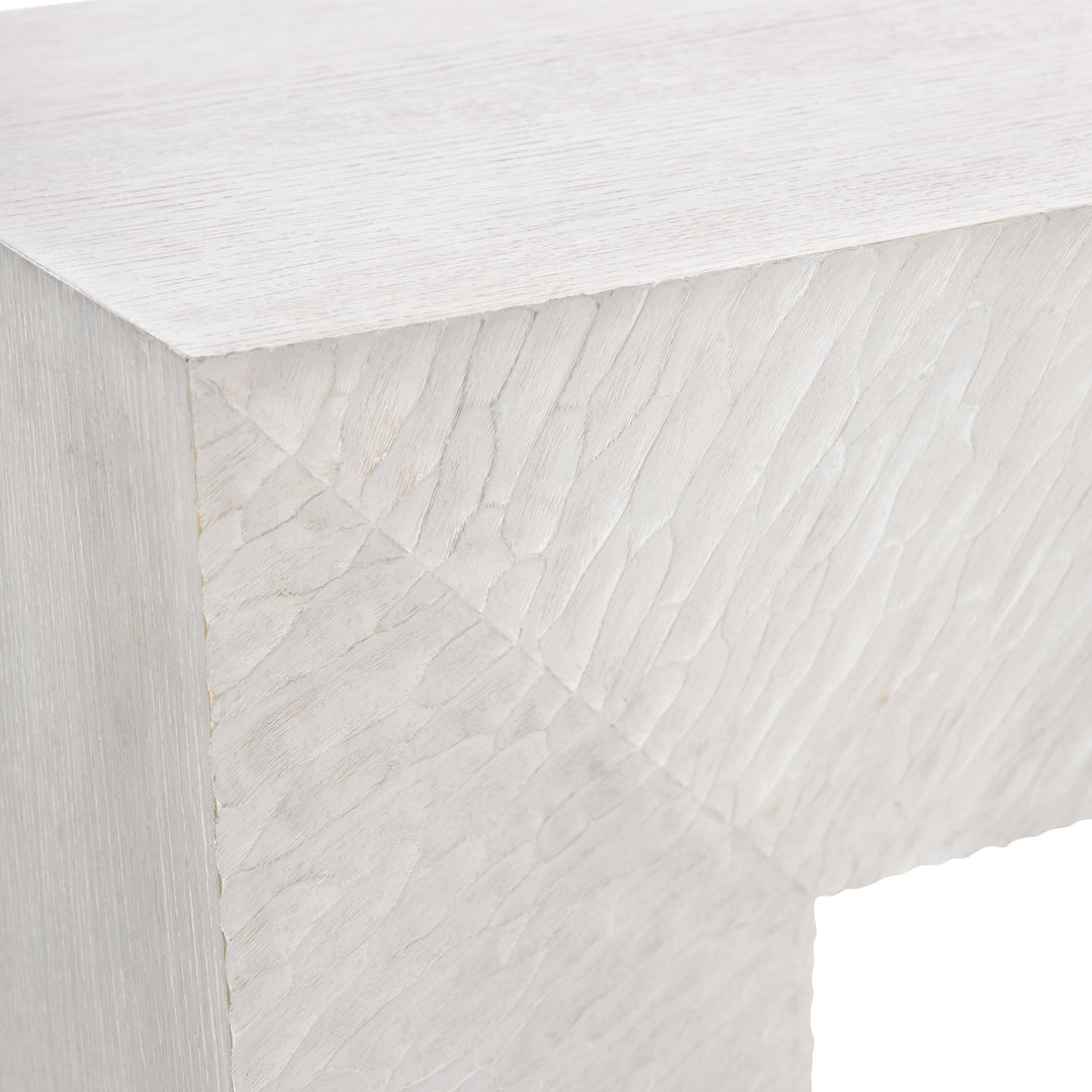 Solaria Console Table with 2 Wooden Pedestal Bases