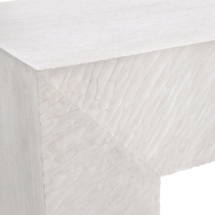Solaria Console Table with 2 Wooden Pedestal Bases