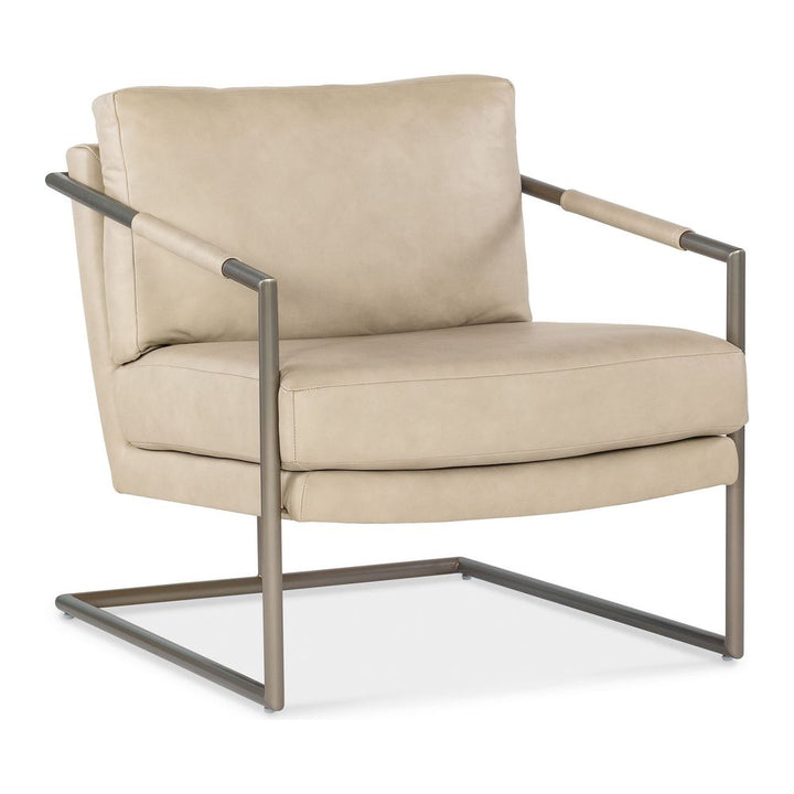 Lounge Chairs Echo Metal Leather Chair - Beige