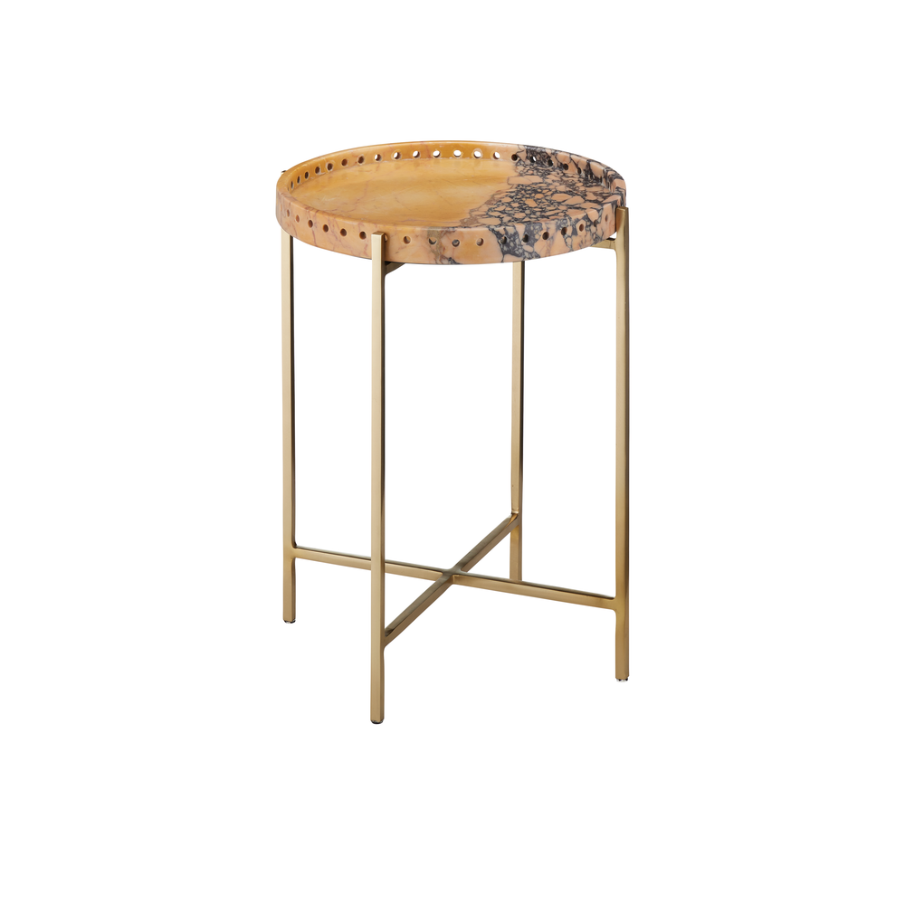 Side Tables Freya Purple Breccia Accent Table