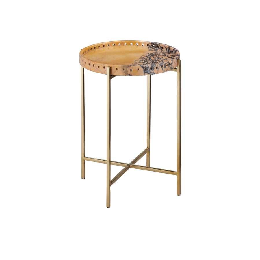 Side Tables Freya Purple Breccia Accent Table