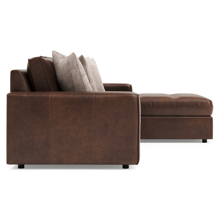 Nest 2-Piece Right Facing Leather Sectional