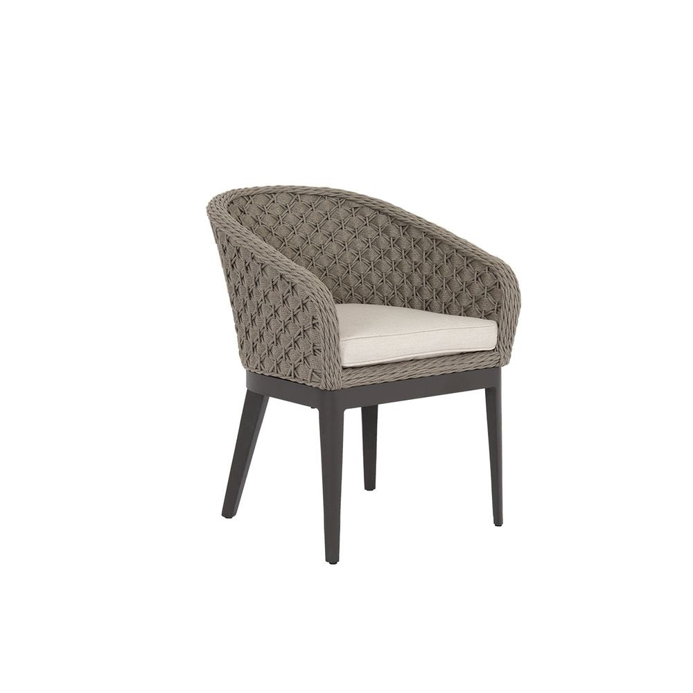 Outdoor Dining Chairs Marbella Dining Chair in Echo Ash w/ Self Welt