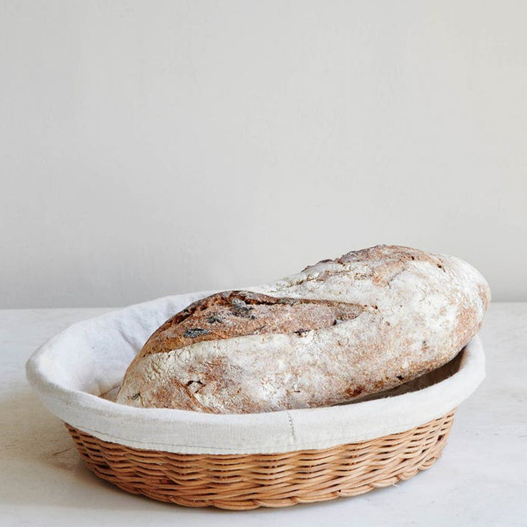 Lasata Natural Round Bread Basket Rattan Large Pack/2