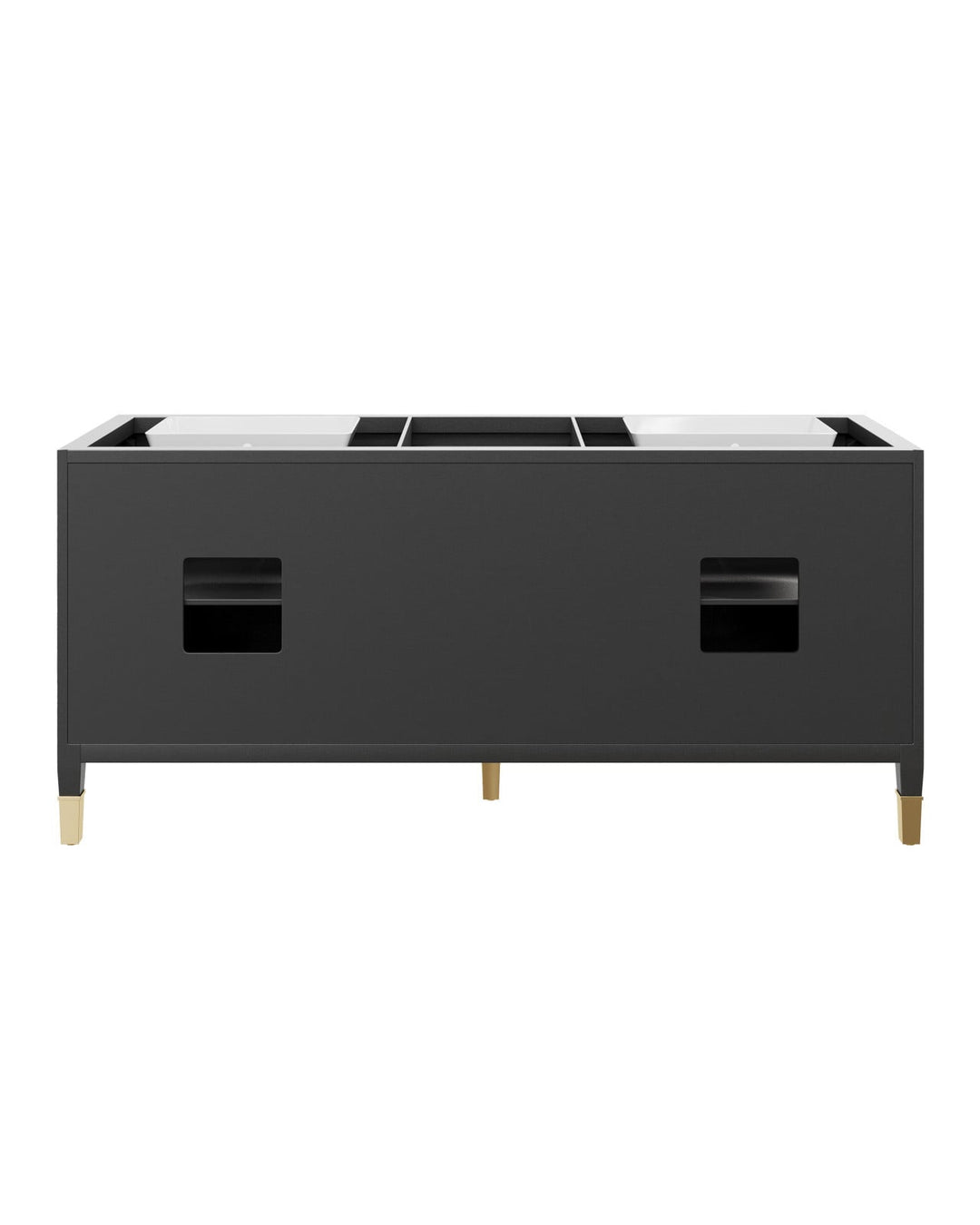 Vanities Verona 72" Black Vanity with Rectangular Undermount Sink