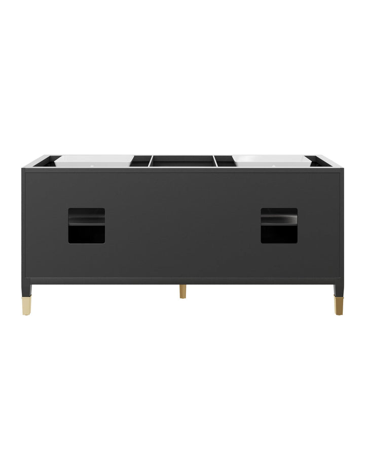 Vanities Verona 72" Black Vanity with Rectangular Undermount Sink