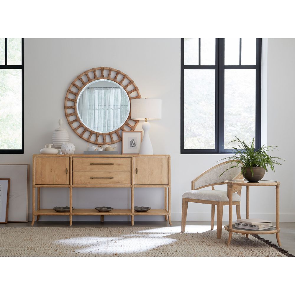 Solace Pole Rattan Sideboard - Light Wood