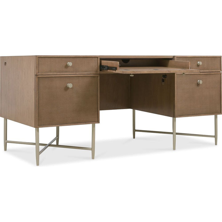 Sonnet Executive Desk - Medium Wood