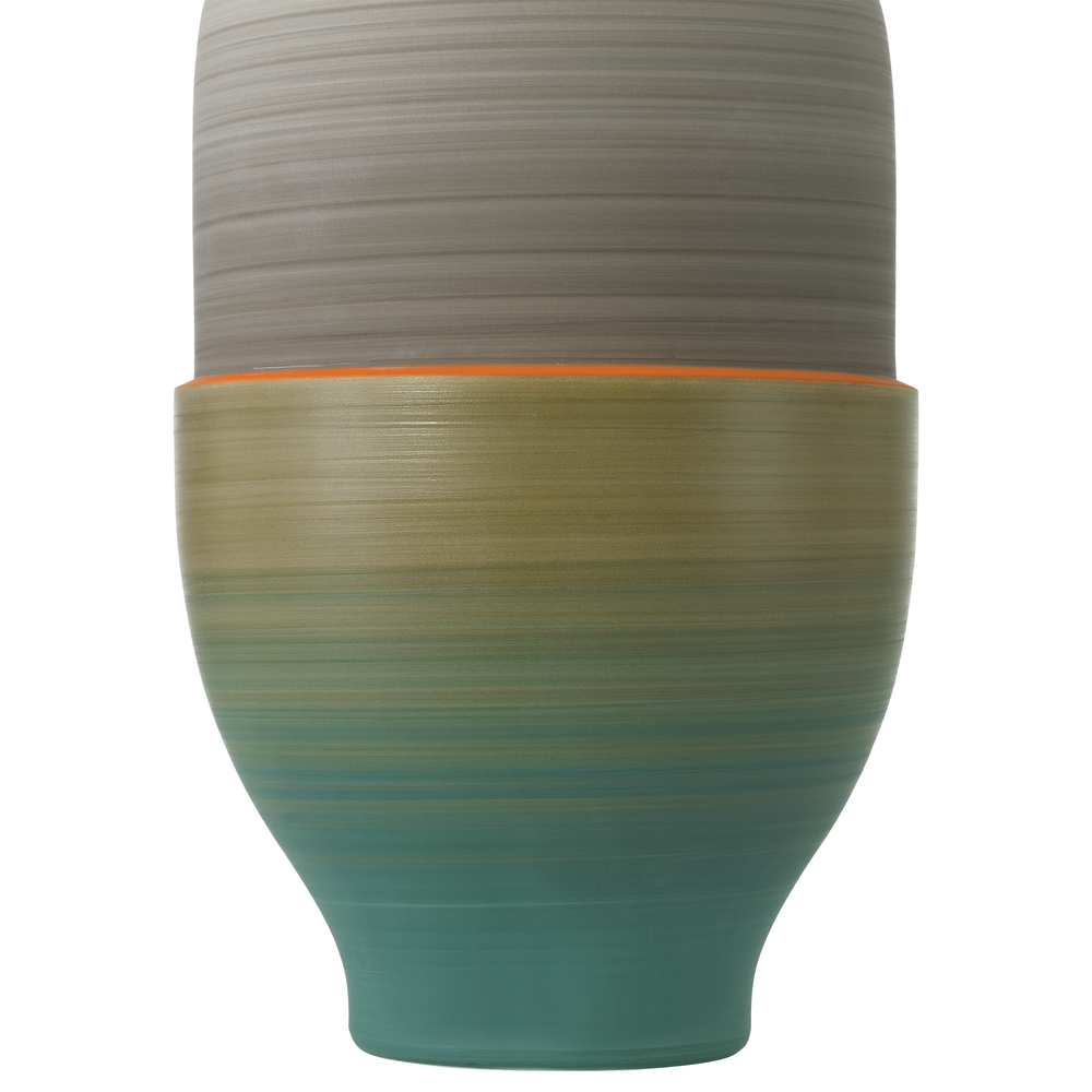 Vases Happy 80's Gray, Beige, Orange & Blue Vase Set of 3