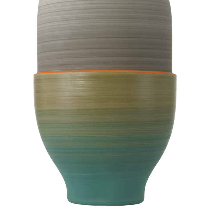Vases Happy 80's Gray, Beige, Orange & Blue Vase Set of 3