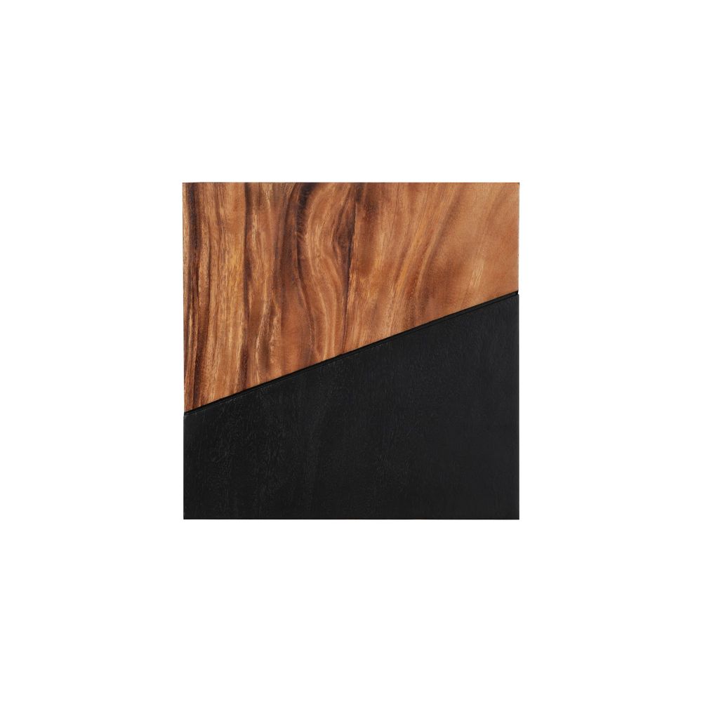 Wall Art Elenoir Wood Wall Tiles, Chamcha Wood, Natural, Black, Right