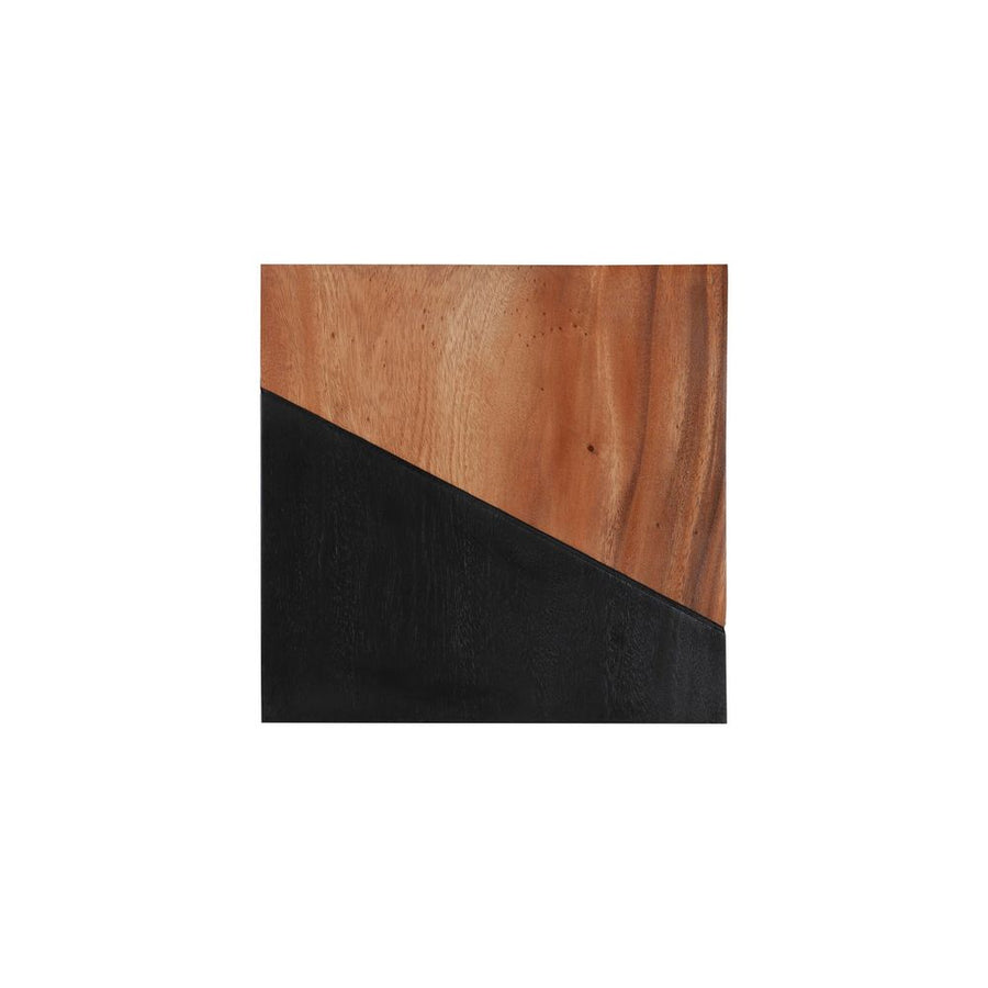 Wall Decor Elenoir Wood Wall Tiles, Chamcha Wood, Natural, Black, Left