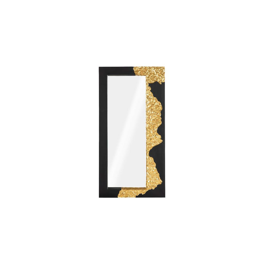 Wall Mirrors Talia Mirror, Rectangle, Black, Gold Leaf
