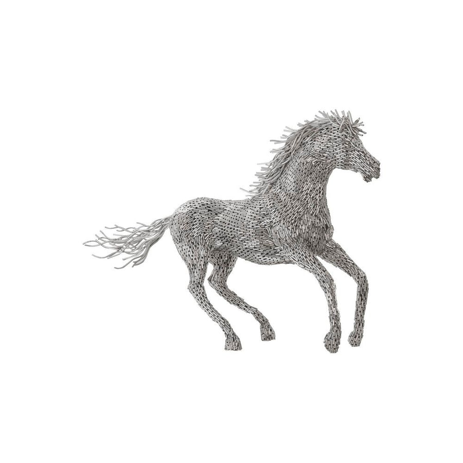 Decorative Objects Elo Pipe Sculpture, Galloping, Stainless Steel