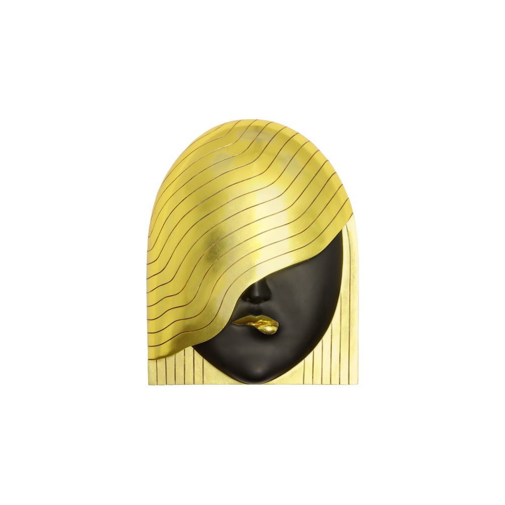 Wall Decor Joliet Faces Wall Art, Large, Her Right Wave, Black and Gold
