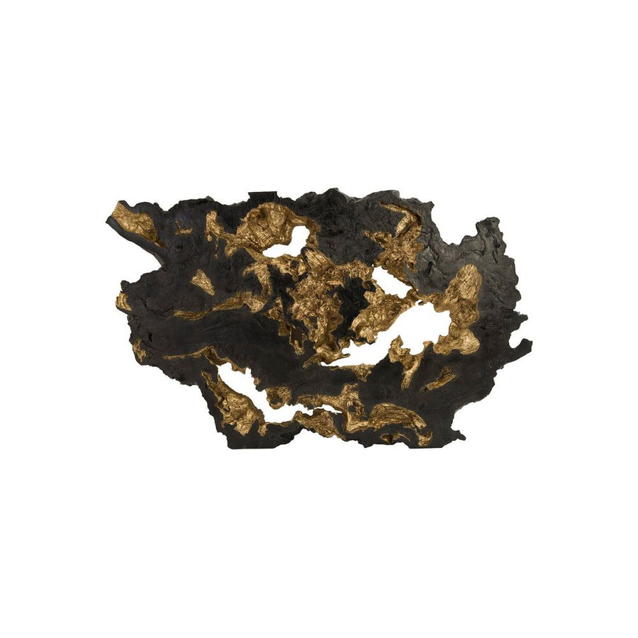 Wall Art Nanos Root Wall Art, Large, Black and Gold Leaf
